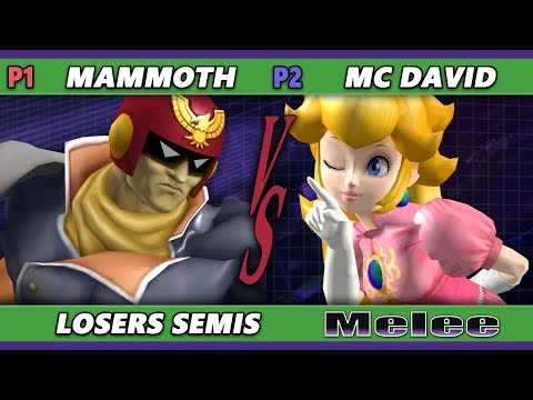 S@X 456 Losers Semis - Mammoth (Marth, Captain Falcon) Vs. MC David (Peach) Smash Melee - SSBM