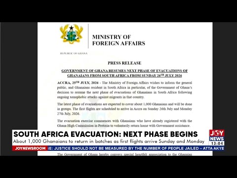 About 1,000 Ghanaians to be evacuated from South Africa as the next phase of evacuation begins