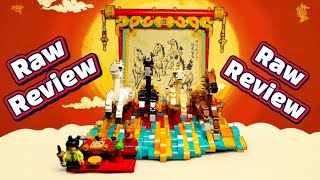YouTube thumbnail: Raw Review: 80119 LEGO Chinese Festivals Galloping Horse Canvas