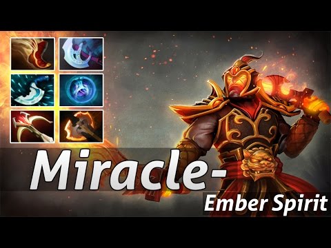 Pro Build Ember Spirit 9000 MMR by Miracle  - Dota 2 Epic Moments