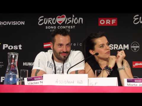ESCKAZ in Vienna: Press conference with Marta Jandová and Václav Noid Bárta (Czech Republic)