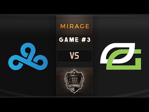 Cloud9 vs OpTiC Game 3, Mirage - cs_summit: Losers' Round 3 /w Fallen & coldzera