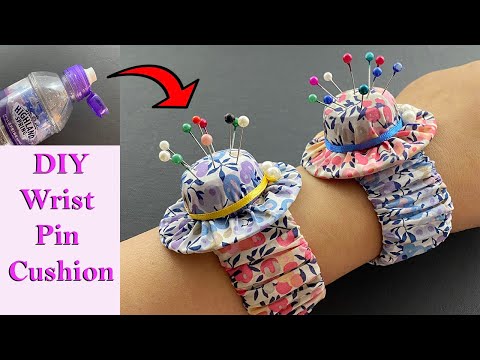 DIY Wrist Mini Hat Charm Pin Cushion with Bottle cap | Pin Holder | How to Make a Wrist Pin cushion