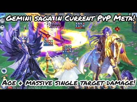 Saint Seiya: Awakening (KOTZ) - Gemini Saga in Current PvP Meta! AoE + Massive Single Target Damage!