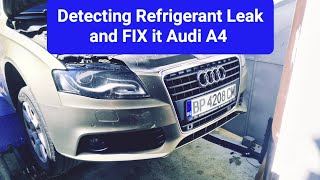 Procedure for Detecting Refrigerant Leak in Audi A4 Air Conditioning System and FIX it