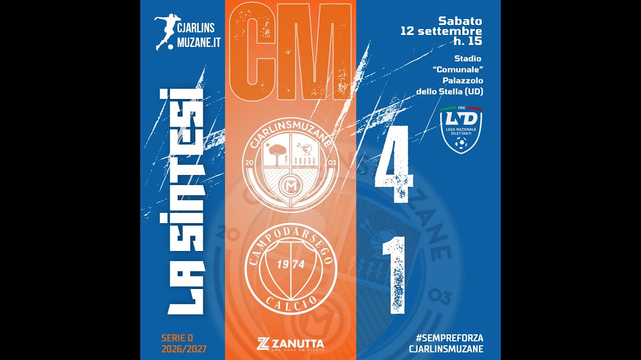 CJARLINS MUZANE-CAMPODARSEGO 4-1: LA SINTESI DELLA GARA