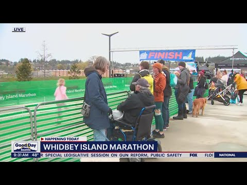 Runners brave the elements for Whidbey Island Marathon | FOX 13 Seattle