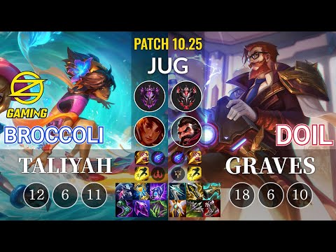 OZ BroCColi Taliyah vs Doil Graves Jungle - KR Patch 10.25