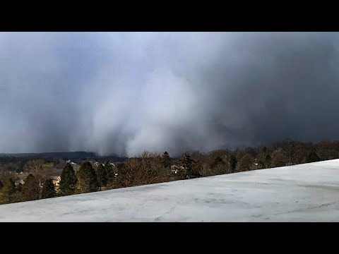 Microburst from Severe Snow Squalls in State College, PA