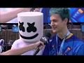 Ninja & Marshmello Interview at Fortnite celebrity Pro-am Ninja & Marshmello Interview at Fortnite celebrity Pro-am