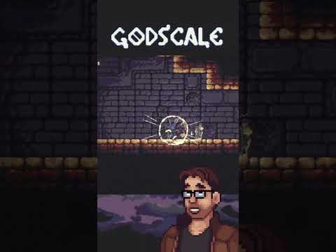 Le Squelette au bouclier, deuxième ennemi de mon jeu GODSCALE, roguelike et combat en pixel art