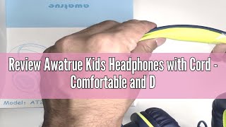 Review Awatrue Kids Headphones with Cord - Comfortable and Durable Toddler Headphones for School and