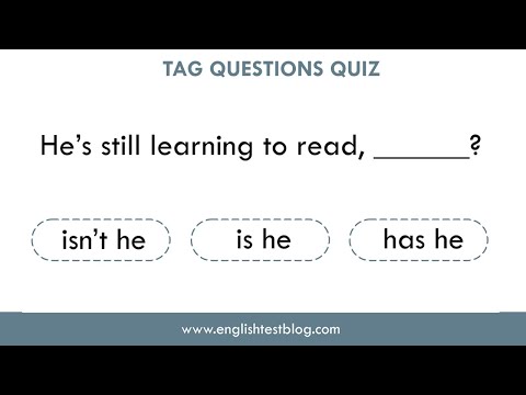 Tag questions Quiz