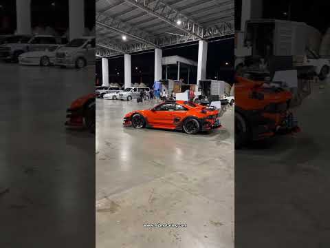 Garage Unique Toyota MR2 sw20 loading into the Bangkok auto Salon