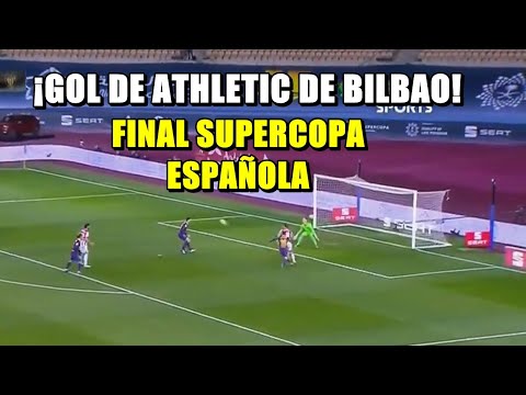¡Gol de Marcos para el Athletic! Barcelona vs Athletic de Bilbao / Final de la supercopa española