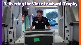 FedEx Touchdown! The Lombardi Trophy is in the building