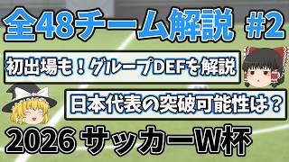 【日本代表の対戦国も！】2026サッカーワールドカップに出場する全48チームを徹底解説します！！＃2