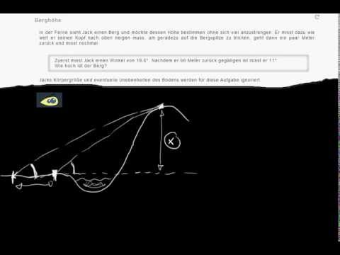 Anwendung Trigonometrie: Höhe eines Berges bestimmen #1
