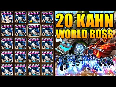 THIS GUY BUILT 20 KAHN FOR WORLD BOSS?? | Summoners War