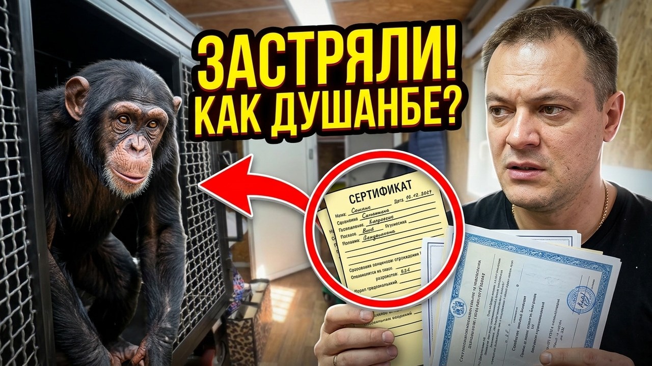 Застряли в Казахстане! Как вывезти шимпанзе на гастроли в Душанбе?