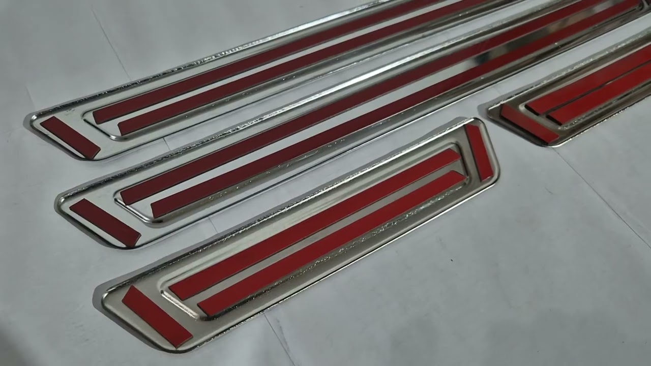 Универсальные накладки на пороги BMW M Performance V-1 (4 шт., нержавейка) Video 1