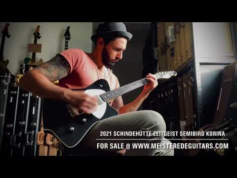 For sale @ www.MEISTEREDEGUITARS.com - 2021 Schindehütte Zeitgeist SemiBird Korina body & neck !