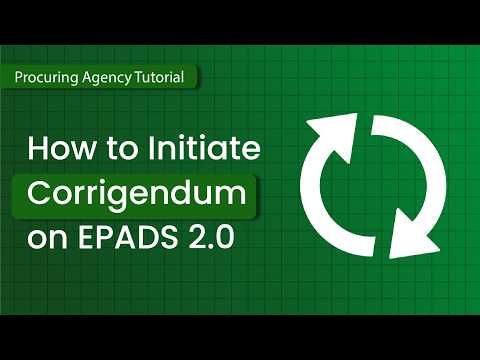 How to initiate Corrigendum on EPADS 2.0