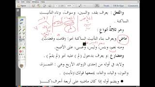 صورة متممة الآجرومية  (6) علامات الفعل ومعاني حروف المضارعة