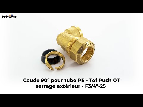 Coude 90° pour tube PE - serrage extérieur - femelle - Tof Push OT EFFEBI