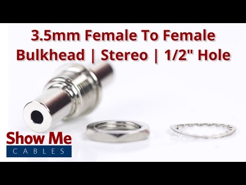 3.5mm Stereo Female To Female Bulkhead Adapter - 1/2" Hole #449