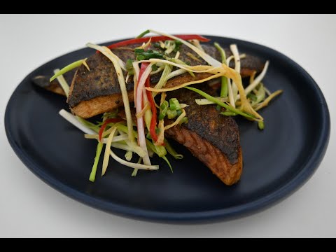 Sea bass with sizzled ginger, chilli & spring onions video thumbnail