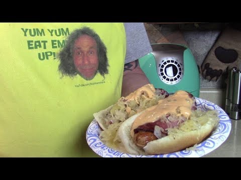 Air Fryer Corned Beef Reuben Hot Dogs