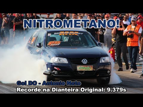 Aspirado montado animal! Motor AP alimentado com nitrometano faz 9s3 no 1/4 de milha