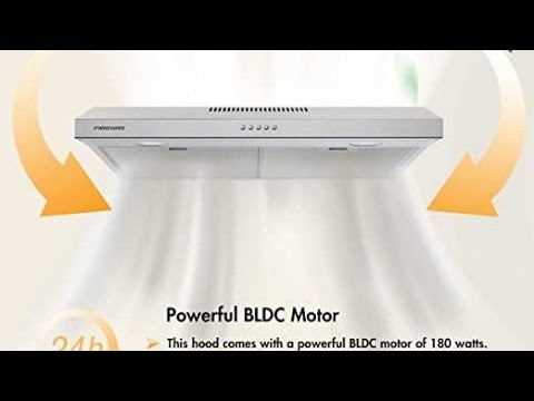 SNDOAS Black Range Hood 30 inch,Hood Vents for Kitchen with Ducted/Ductless Convertible,Vent Hoods 30 inch,Wall Mount Ductless Range Hood,Stainless Steel Kitchen Vent Hood with LED Light video review thumbnail