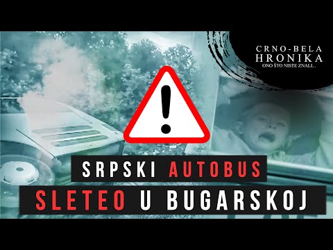 SRPSKI AUTOBUS  sleteo u Bugarskoj - CRNO-BELA HRONIKA