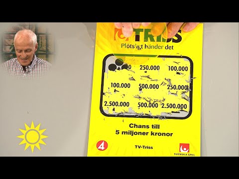 Trissvinnaren Lars hade extra tur: ”Vinstlotten hängde på ett snöre och den tog - Nyhetsmorgon (TV4)