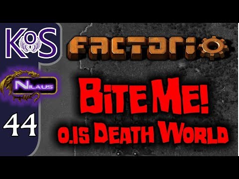 Factorio 0.15 Bite Me! Ep 44: RED BELT COMPROMISE - Death World COOP MP Gameplay, Let's Play