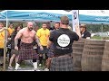 Scottish strongman Andy Cairney wins the Donald Dinnie Games 2019 Ardblair Stones Challenge