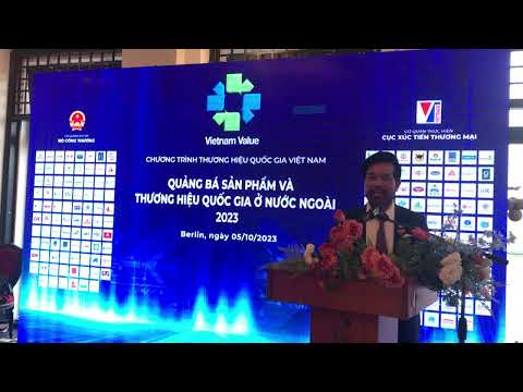 Ông Võ Văn Long, Chủ tịch Hội DN VN CHLB Đức tại GT Thương hiệu QG Việt Nam