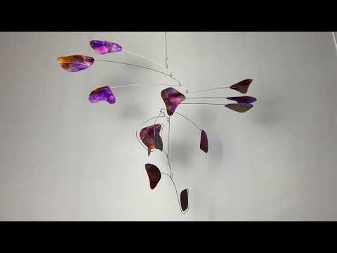 Abstract purple gold mobile