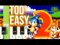 Sonic the hedgehog 2 - Emerald Hill Zone Easy Piano tutorial (Slow to Regular Speed)
