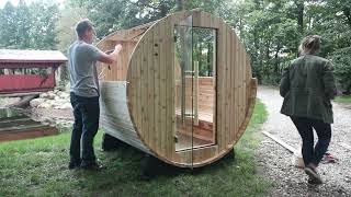 Sauna a botte | Breve guida come assemblare una sauna da giardino a forma di botte