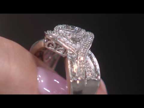 Multi-Cut Woven Diamond Ring, Sterling, 1/2 cttw, by Affinity on QVC