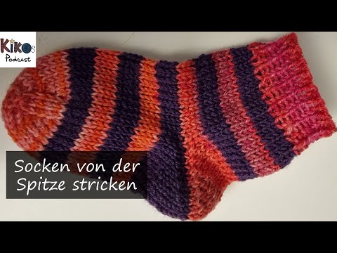 Kikos Strickschule - Anleitung - Socken von der Spitze stricken