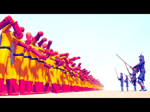 ALL 4 SAMURAI vs 100x STRONGEST UNITS ARMIES - Totally Accurate Battle Simulator TABS