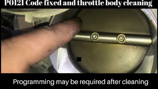 Chevrolet p0121 diagnosing and repair.