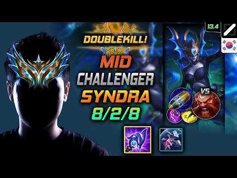 Challenger Mid Syndra Build Luden's Tempest First Strike - Syndra Mid vs Gragas - LOL KR 13.4