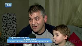 Idoso é agredido sem motivo na região central de Curitiba Idoso é agredido sem motivo na região central de Curitiba