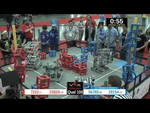 2015 VRC Sci Q100 - 7232 2382A vs 5678S 2915A - 81 to 88 - VEX Worlds 2015 - Science Division