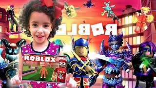 Me e Filha Jogando Roblox Pela Primeira Vez | Menina Jogando Roblox